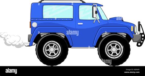 illustration of blue truck cartoon isolated on white background Stock Vector Image & Art - Alamy