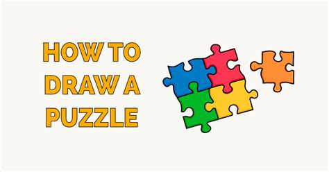 How to Draw a Puzzle - Really Easy Drawing Tutorial