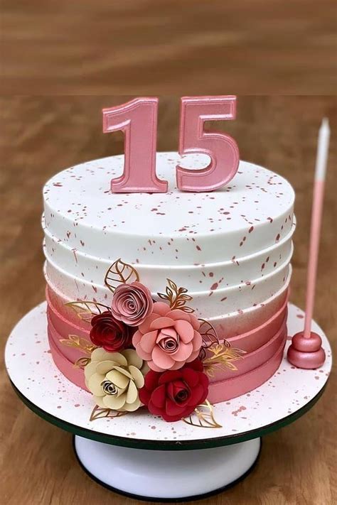 amazing cakes birthday flowers 😮😮 | 15th birthday cakes, Cake designs ...