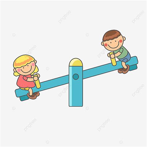 Seesaw Cartoon Vector Art PNG, Cartoon Seesaw Clipart, Seesaw, Child, Clipart PNG Image For Free ...