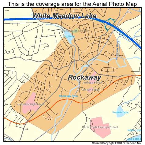 Aerial Photography Map of Rockaway, NJ New Jersey