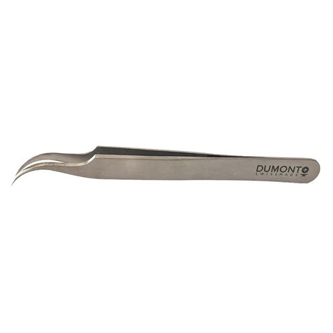 Dumont watchmaker tweezers in carbon steel fine, curved points 115mm ...