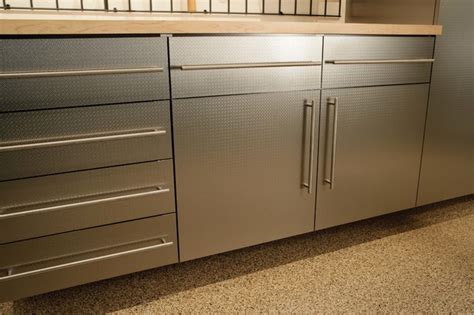 Stainless Steel Garage Cabinets - Garage - Orange County - by Tailored Living featuring ...