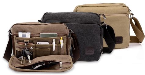 Multifunctional Canvas Messenger Bag - 3 Styles