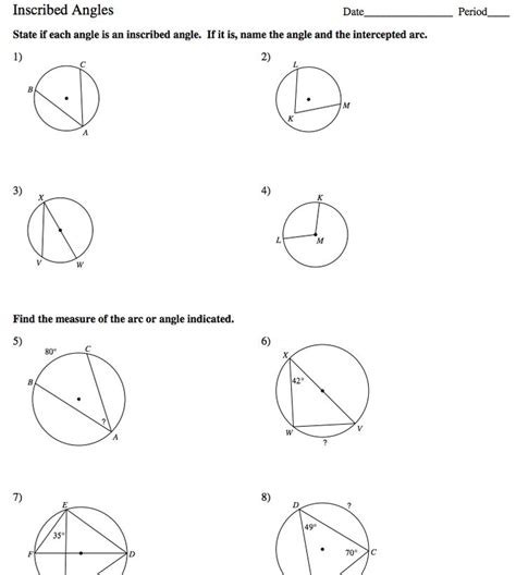 Arcs And Central Angles Worksheet Answers - Studying Worksheets