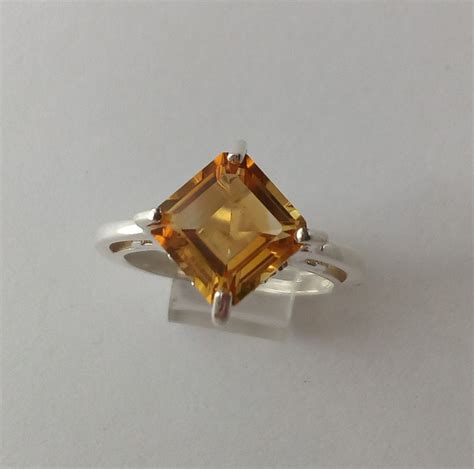 Natural unheated citrine ring white topaz unique jewelry | Etsy in 2021 | Citrine ring, Rare ...