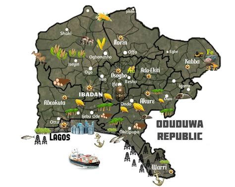 Map of Oduduwa Republic : r/Yoruba