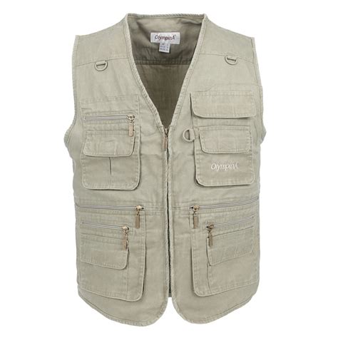 Vest Male With Many Pockets Men Sleeveless Jacket Blue Waistcoat Work ...