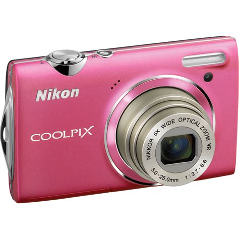 Nikon CoolPix S5100 Compact Digital Camera (Pink) 26223 B&H