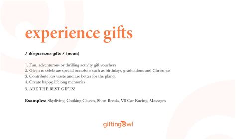 What Is An Experience Gift? | Gifting Owl