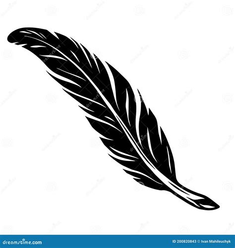 Feather Drawing Black And White Tattoo