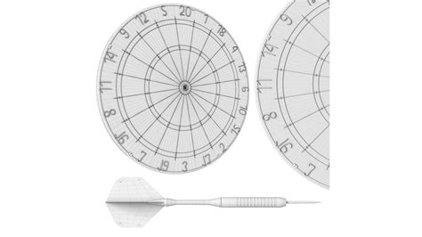 Darts target game 3D model - TurboSquid 1814015