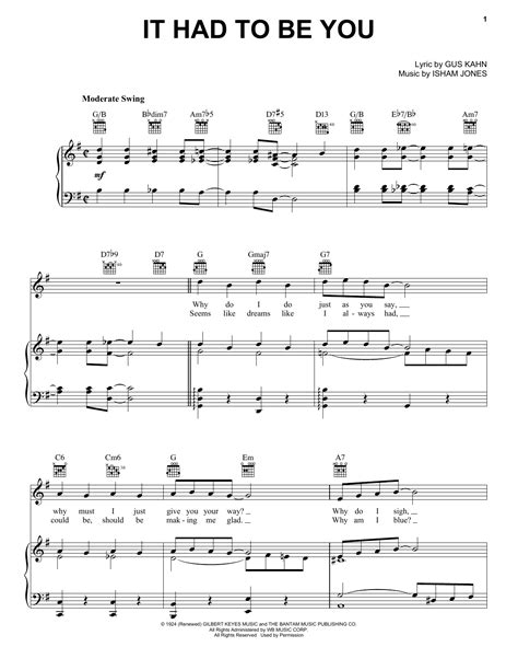 It Had To Be You | Sheet Music Direct