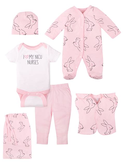 Little Star Organic Preemie Baby Girl Newborn Essentials Clothes, 5pc - Walmart.com