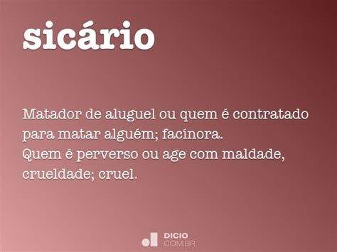 Sicário - Dicio, Dicionário Online de Português