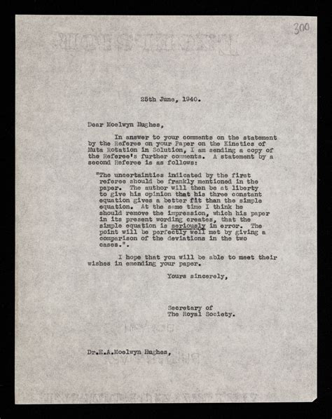 Letter from Alfred Charles Glyn Egerton, on a paper 'The kinetics of mutarotation in solution ...