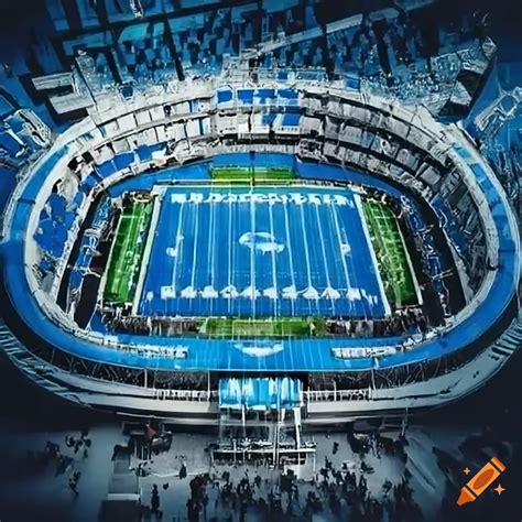 Rendering of the future detroit lions stadium on Craiyon