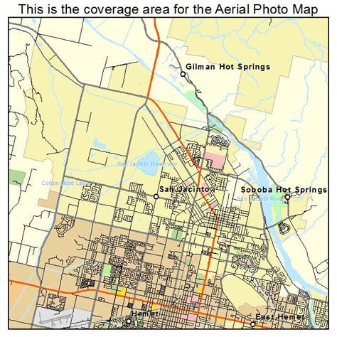 Aerial Photography Map of San Jacinto, CA California