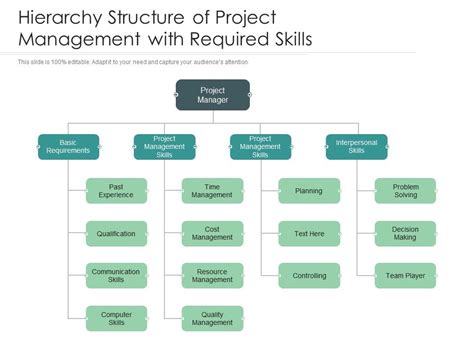 Hierarchy Structure Of Project Management With Required Skills ...