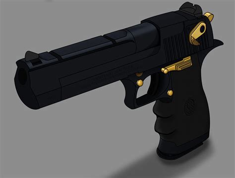 Golden Desert Eagle Wallpaper