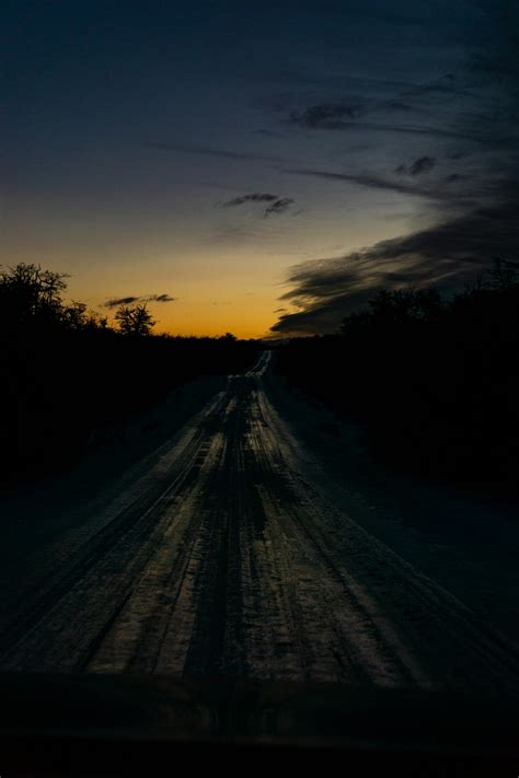 Silhouette of Road during Golden Hour · Free Stock Photo