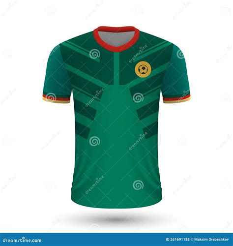 Realistic Soccer Shirt of Cameroon Editorial Stock Photo - Illustration ...