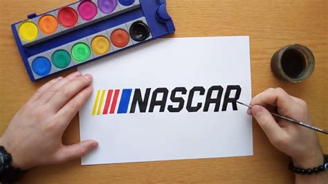 How to draw the Nascar logo - YouTube