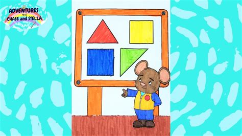 Let's Color In and Play a Shapes Game with DoorMouse from Umizoomi and Gabriel - Coloring Pages ...