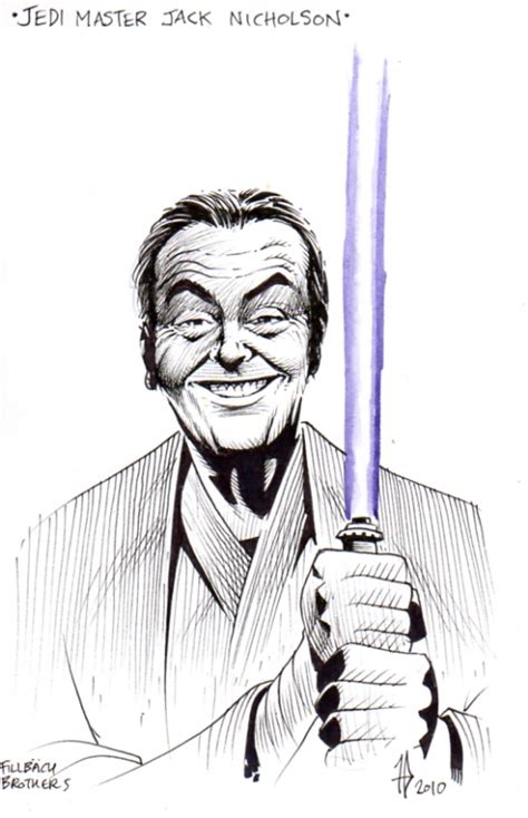 Jedi Master Jack Nicholson, in Matt and Shawn Fillbach's Celebrity Jedi ...