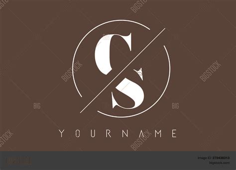 Cs Letter Logo Cutted Vector & Photo (Free Trial) | Bigstock