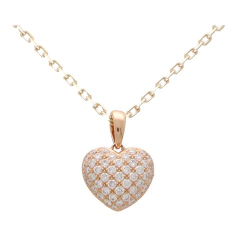 Contemporary Diamond Heart Pendant Charm in Rose Gold at Susannah Lovis Jewellers