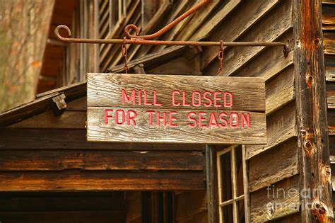 Wooden Sign - Closed For The Season Photograph by Adam Jewell - Pixels