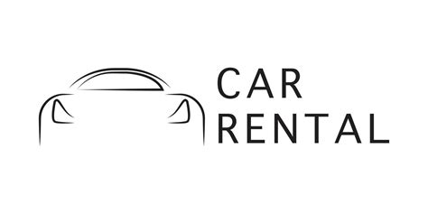 Car rental logo on white background. Luxury car illustration. Modern ...