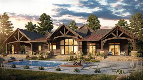 Noel House Plan | Rustic Family Lodge Home Design - MB-3809