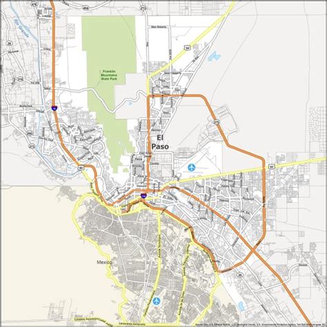 Map of El Paso, Texas | Streets and neighborhoods