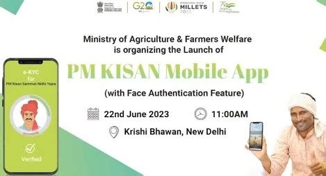 Agriculture Minister launched PM Kisan Mobile App with Face ...