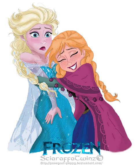 Anna And Elsa - Hug by Wiccatwolf on DeviantArt