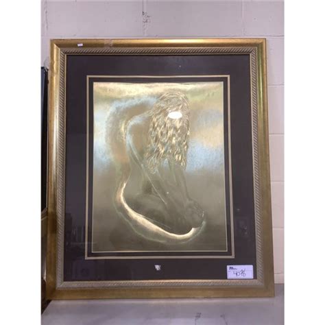 GOLD FRAMED GOLD FOIL ART - Able Auctions