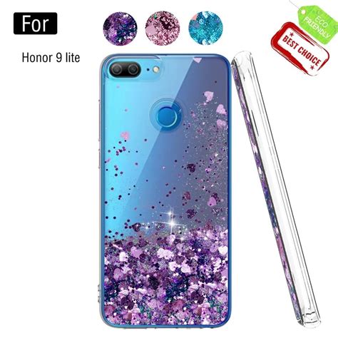 Honor 9 Lite Case Dynamic Liquid Quicksand Glitter Cases For Huawei ...