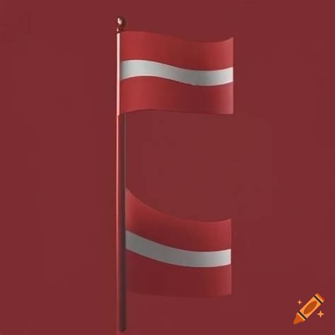 Latvian flag waving