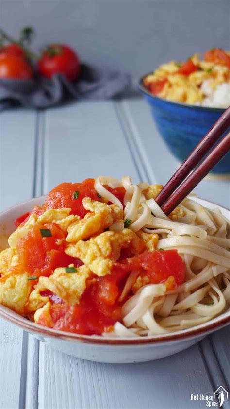 Tomato and egg stir-fry (番茄炒蛋) - Red House Spice