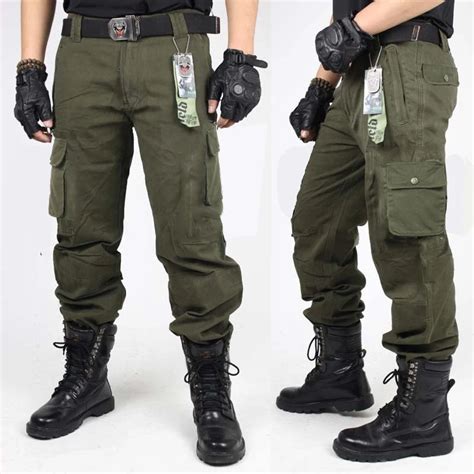 2018 Mens Overalls Men's Army Clothing Tactical Pants Military Knee Pad Male US Combat ...