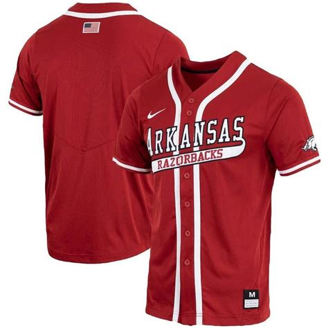 Nike Cardinal Arkansas Razorbacks Replica Full-button Baseball Jersey | ModeSens | Nike men ...