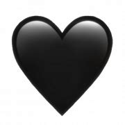 Heart Black PNG Cutout - PNG All | PNG All