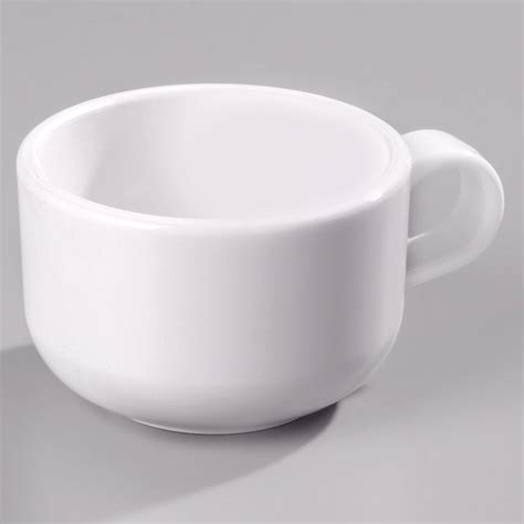 Carlisle 741002 White 10 oz. Polycarbonate Jumbo Soup Mug - 24/Case