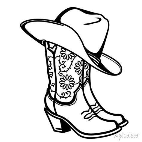 Cowgirl Boot Drawing | ubicaciondepersonas.cdmx.gob.mx