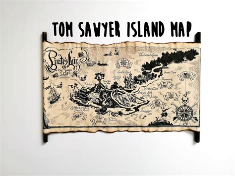 Tom Sawyer Island Map Pirate's Lair on Tom Sawyer Island | Etsy | Pirate maps, Island map, Map