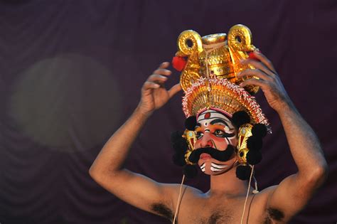 In traditional Yakshagana theater, performers dance through the night