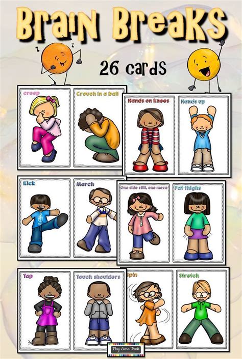 Brain Breaks | Movement Cards | Kids focus, Brain breaks, Transition activities