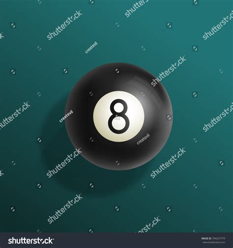 Billiards Eight Ball Realistic Vector Illustration Stock Vector ...